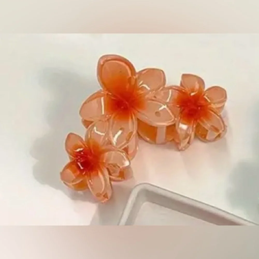 Orange Sherbet & Orange Cream Hair Clip, New, Large